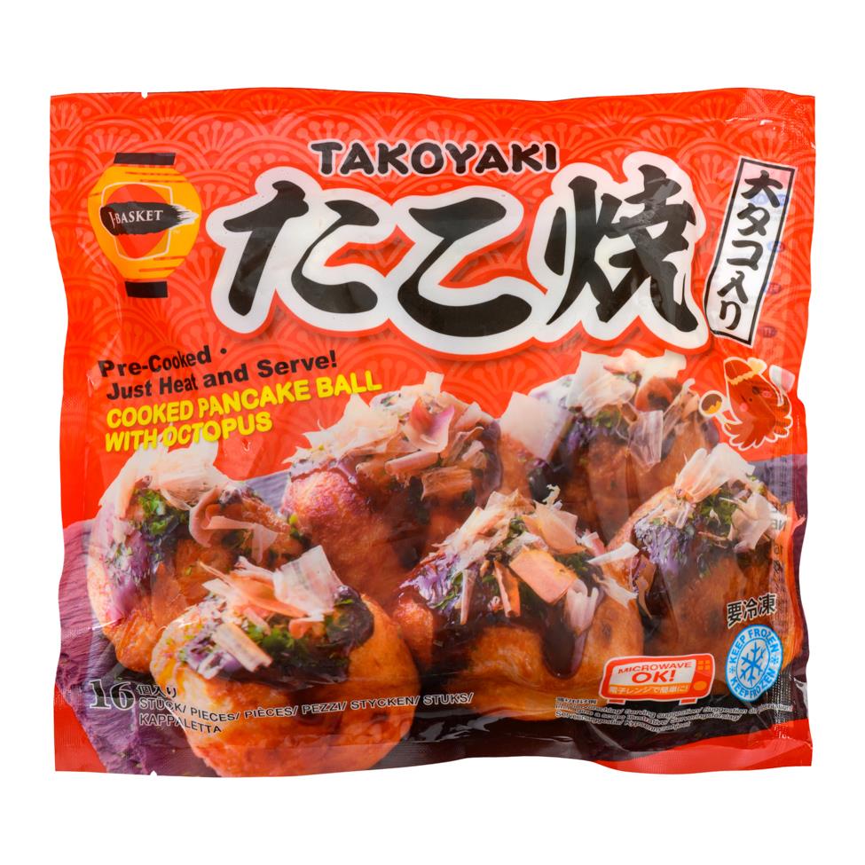 ❄️ J-Basket Takoyaki Cooked Pancake Balls with Octopus たこ焼 10 x 480g