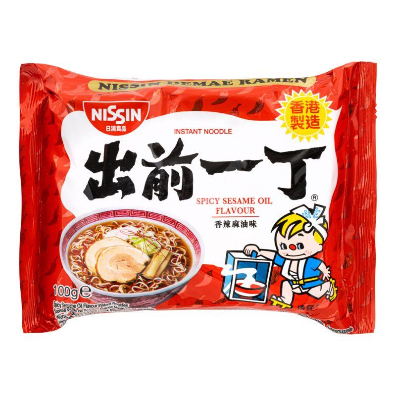 (Case) Nissin Spicy Sesame Oil Flavour Instant Noodles 100g*30