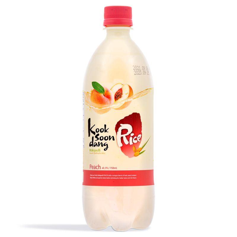 (Case) Kooksoondang Peach Rice Makgeolli Sparkling Rice Wine (ABV 3%) 750ml*20