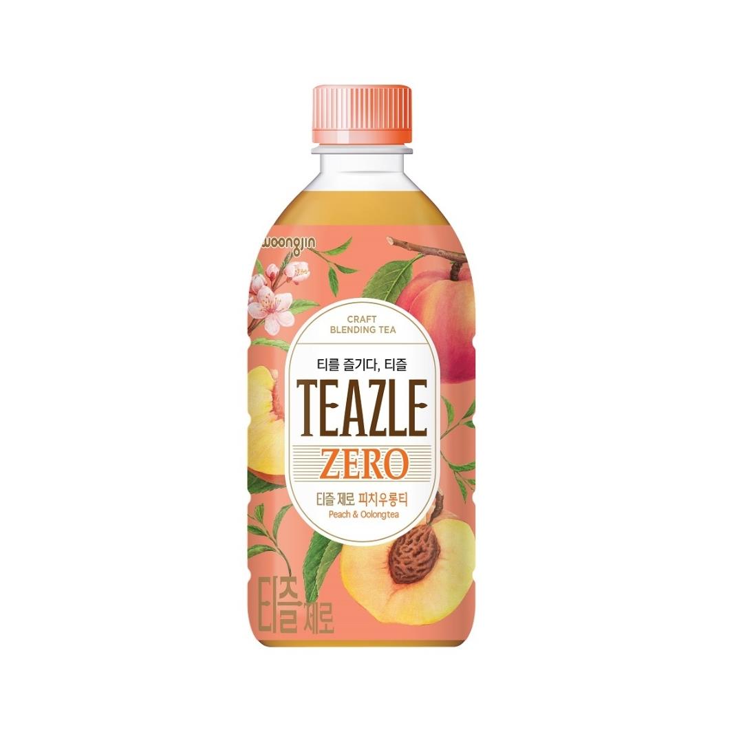 Woongjin Teazle Zero Peach & Oolong Tea 티즐 제로 피치우롱티 20 x 500ml