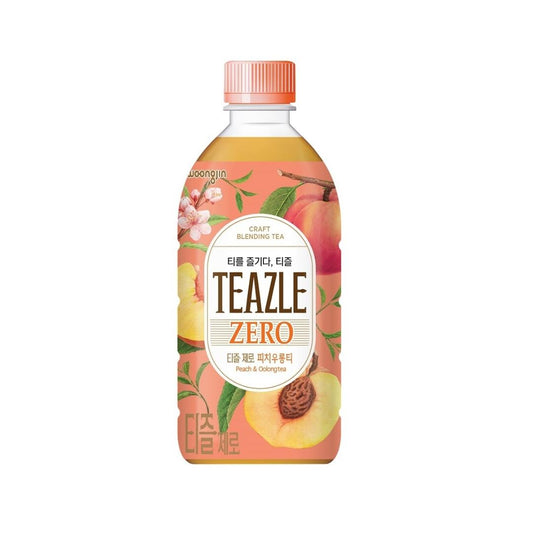 Woongjin Teazle Zero Peach & Oolong Tea 티즐 제로 피치우롱티 20 x 500ml