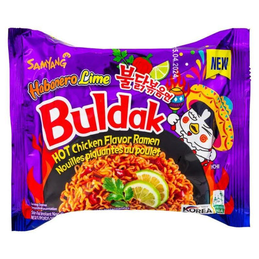 (Case) Samyang Buldak Hot Chicken Flavour Ramen (Habanero Lime) Multipack (135g*5)*8