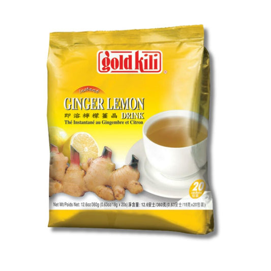 (Case) Gold Kili Instant Ginger Lemon Drink 金麒麟 即溶檸檬薑晶 360g (20*18g)*24