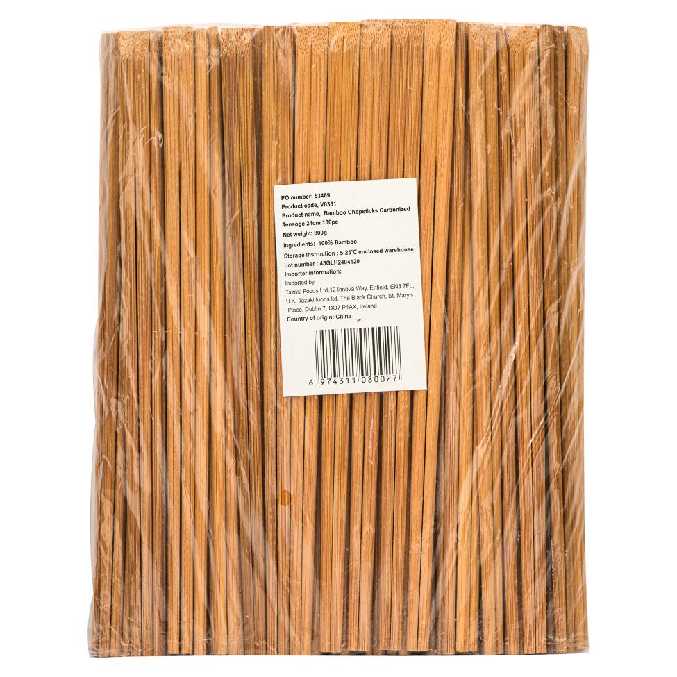 Bamboo Chopsticks Carbonized Tensoge 24cm 30 x 100pcs