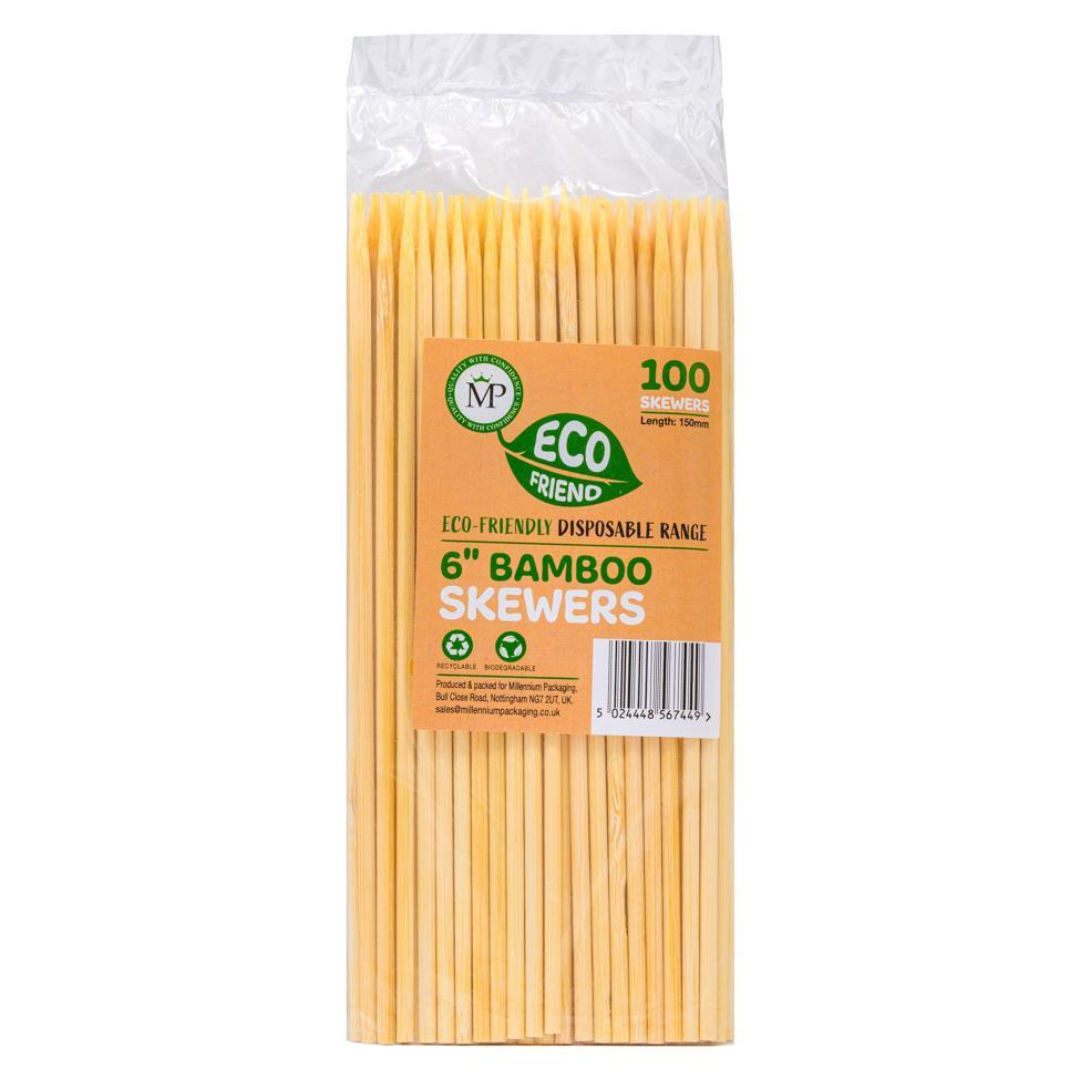 (Case) MP Bamboo Skewers 6" (100pcs) 6吋沙爹竹簽 (100支) *10*10