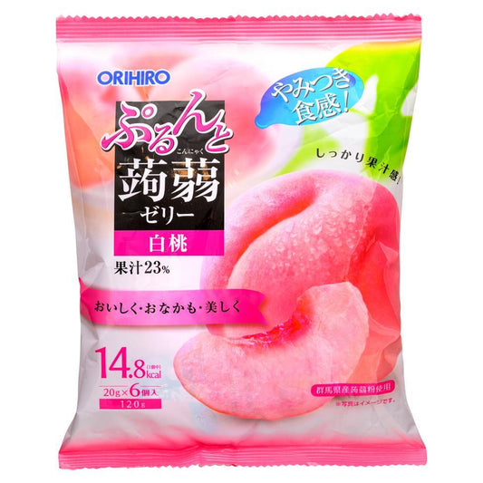 (Case) Orihiro Konjac Jelly (Peach) 120g*24