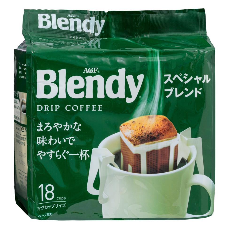 AGF Blendy Regular Coffee Special Blend Drip Pack (18 Cups) 6 x 126g