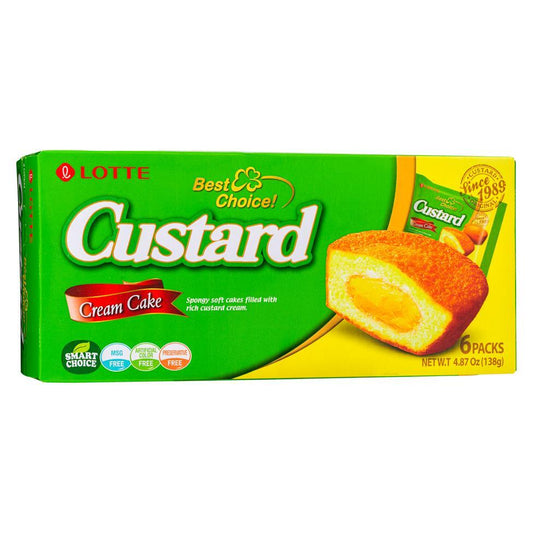 (Case) Lotte Custard Cream Cake (6 pcs) 138g*12