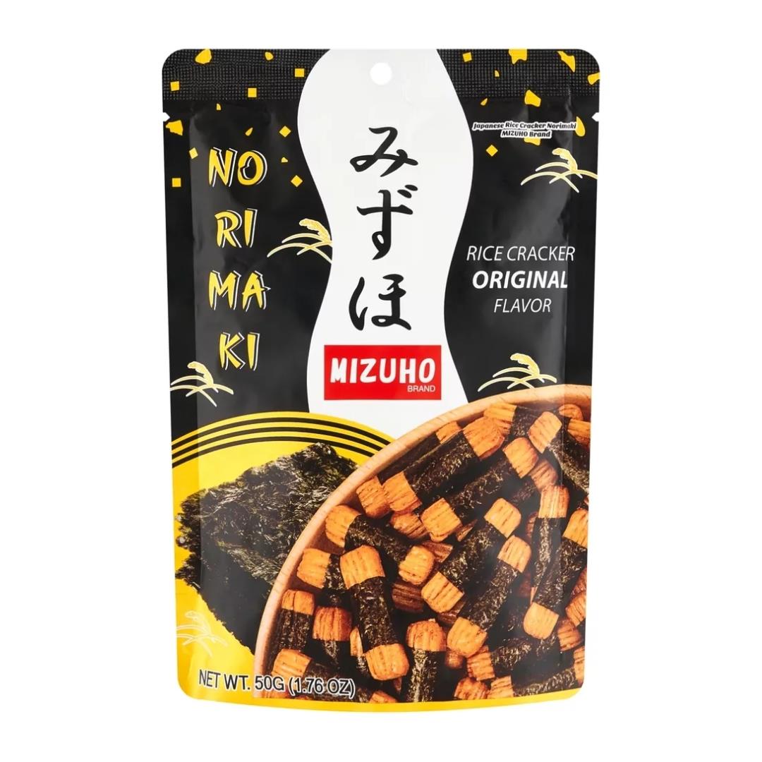 Mizuho Brand Rice Cracker with Seaweed (Norimaki) 36 x 50g