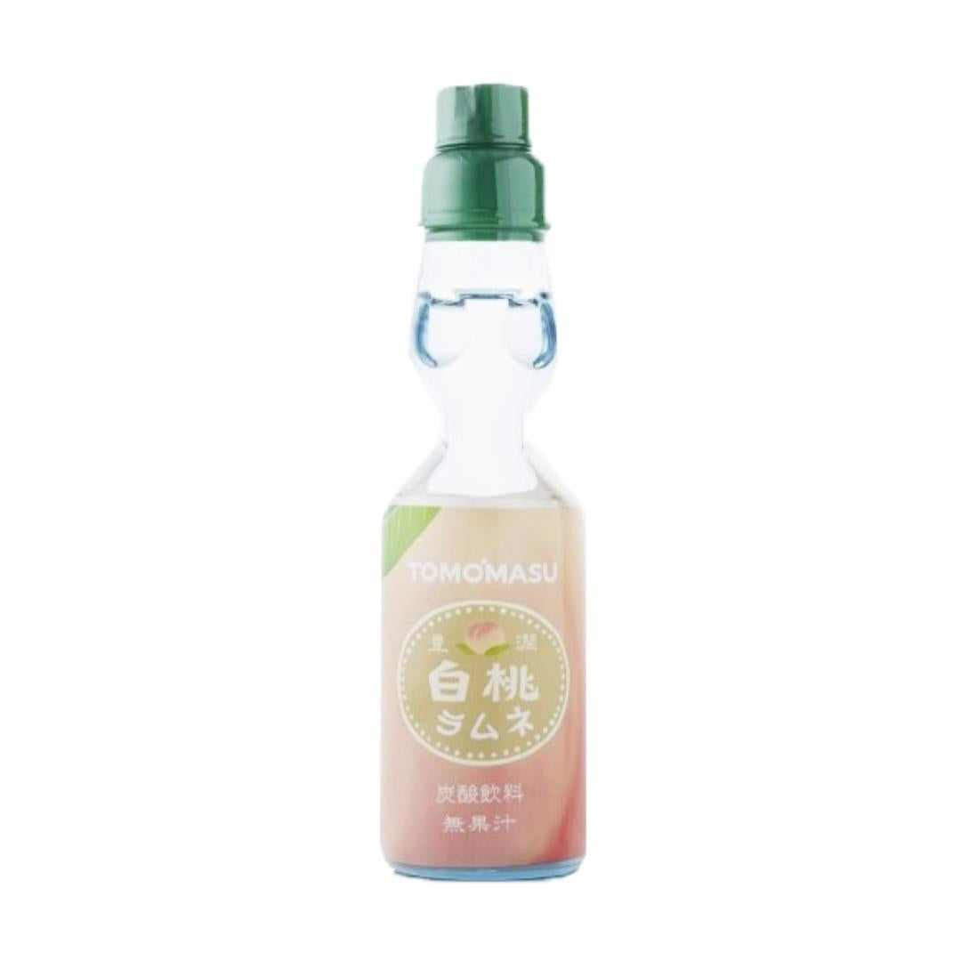 (Case) Tomomasu Ramune Carbonated Soft Drink (White Peach Flavour) 200ml*30