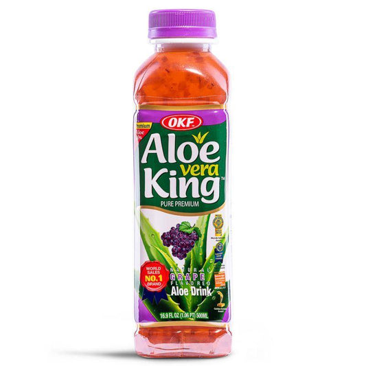 (Case) OKF Aloe Vera King Grape Flavoured Aloe Vera Drink 500ml*20