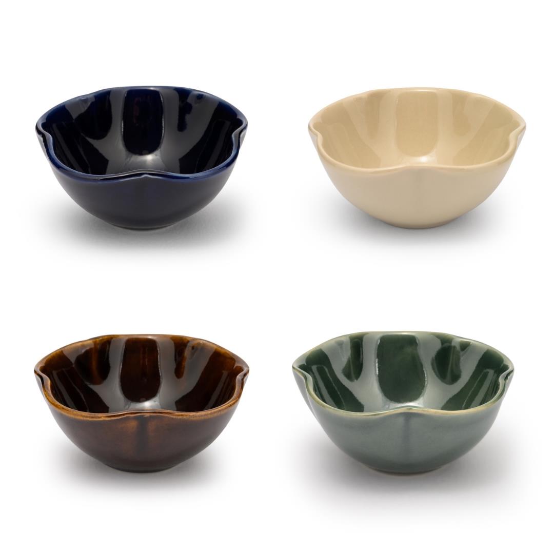 Flower-Shaped Mini Ceramic Bowl セラミックミニボウル 花 x 12
