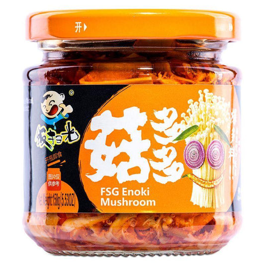 (Case) Fan Sao Guang Enoki Mushroom 飯掃光 菇多多 158g*15