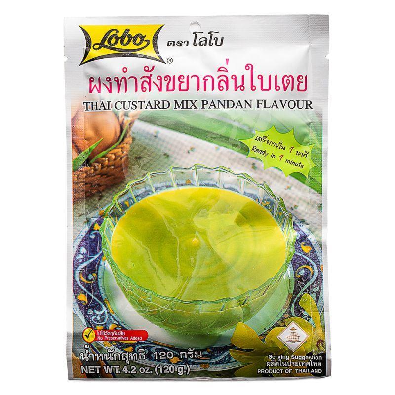 (Case) Lobo Thai Custard Mix Pandan Flavour 120g*24