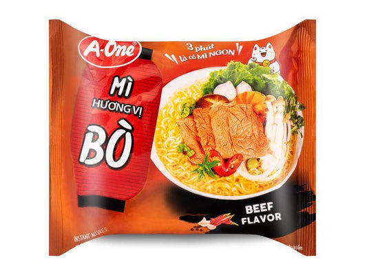 A-One Instant Noodles (Beef Flavour) 牛肉麵 30 x 85g