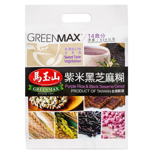 (Case) Greenmax Purple Rice & Black Sesame Cereal 馬玉山 紫米黑芝麻糊 420g*12