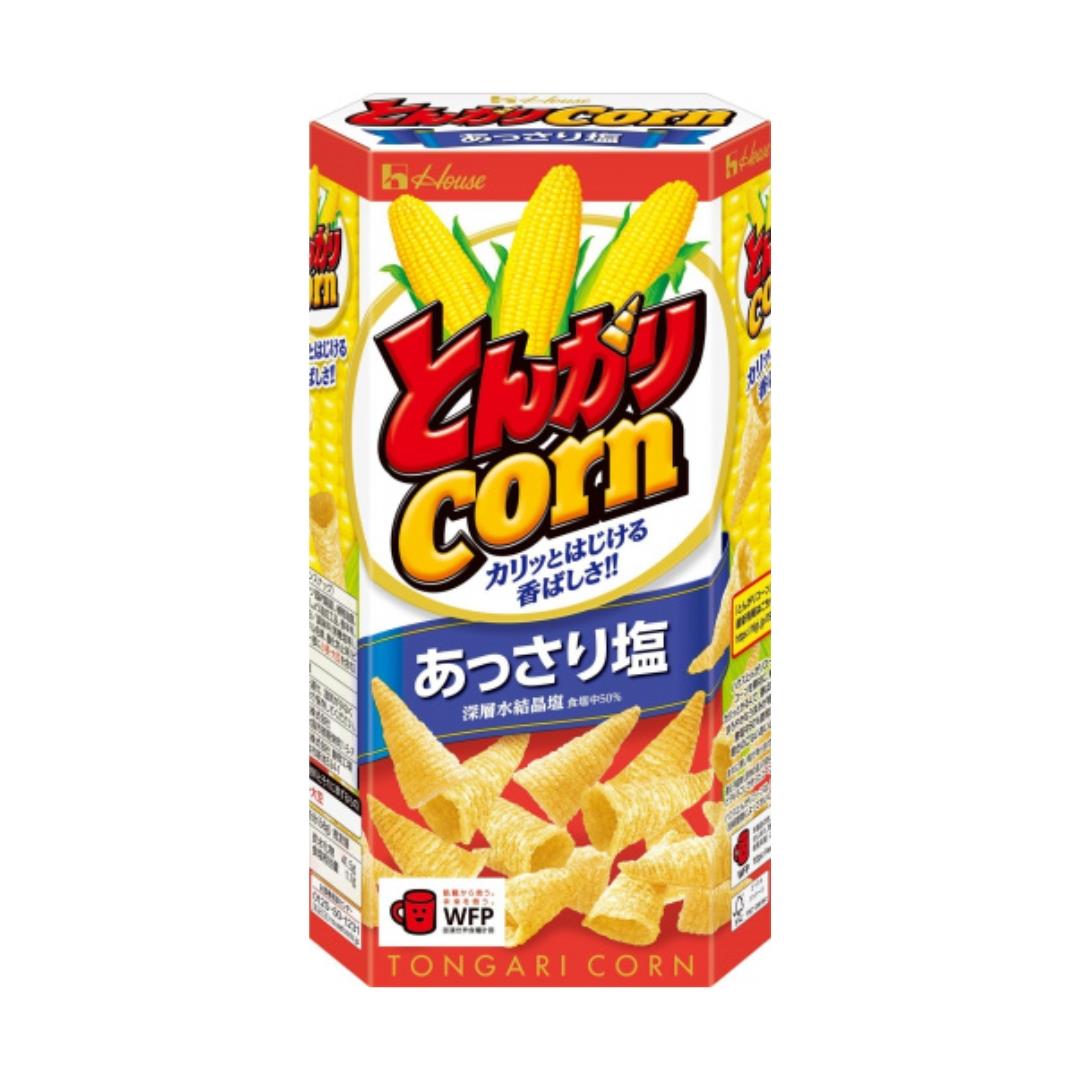 House Foods Tongari Corn Snack (Light Salt Flavour) とんがりコーン あっさり塩 20 x 68g