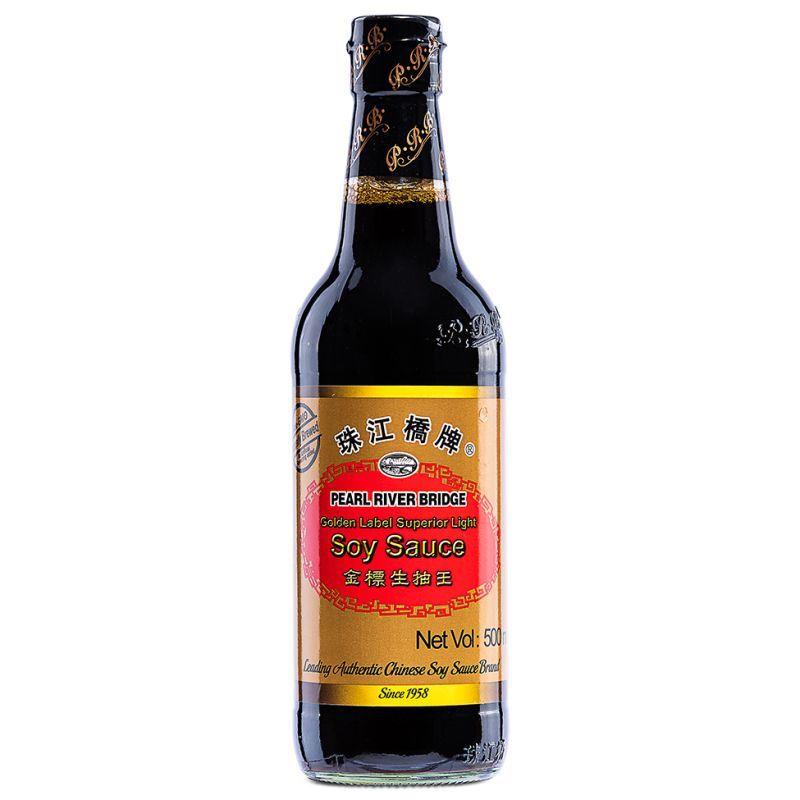 (Case) Pearl River Bridge Golden Label Superior Light Soy Sauce 珠江橋牌 金標生抽王 500ml*12