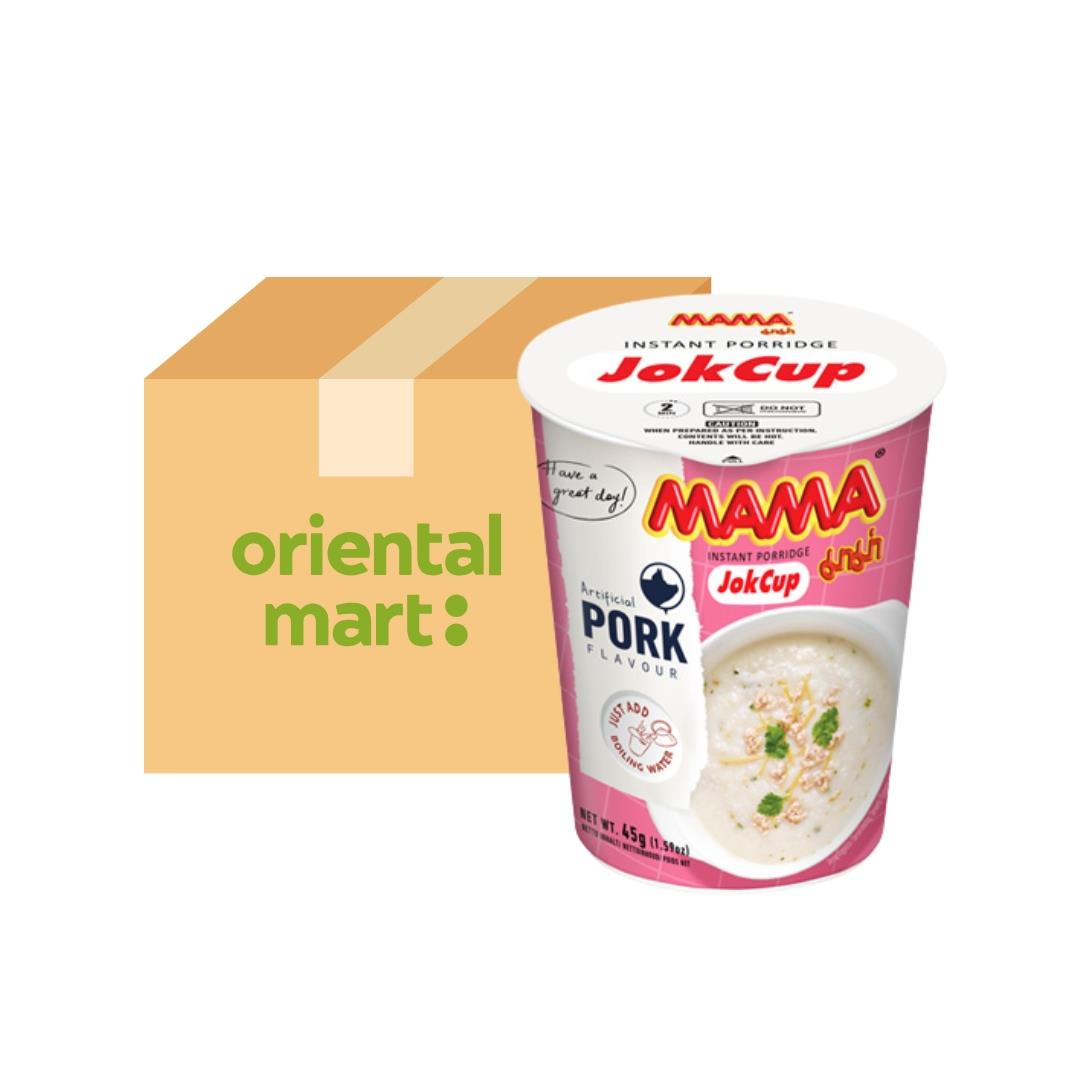 Mama Jok Cup Rice Porridge (Pork Flavour) 12 x 45g