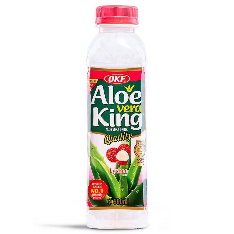 OKF Aloe Vera King Lychee Flavoured Aloe Vera Drink 20 x 500ml