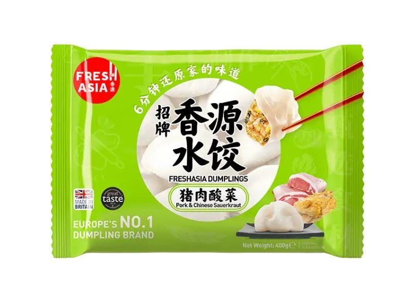 ❄️ Freshasia Dumplings (Pork & Chinese Sauerkraut) 香源 招牌水餃 (豬肉酸菜) 25 x 400g