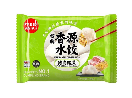 ❄️ Freshasia Dumplings (Pork & Chinese Sauerkraut) 香源 招牌水餃 (豬肉酸菜) 25 x 400g