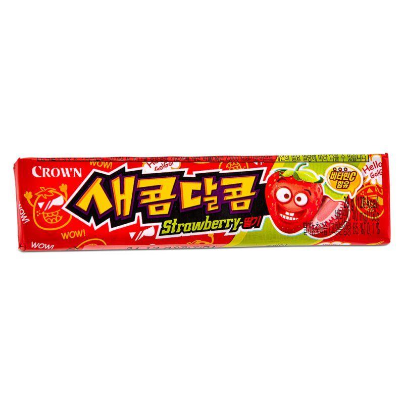 (Case) Crown Secom-Dalcom Candy (Strawberry) 새콤달콤 (딸기) (29g*15)*6
