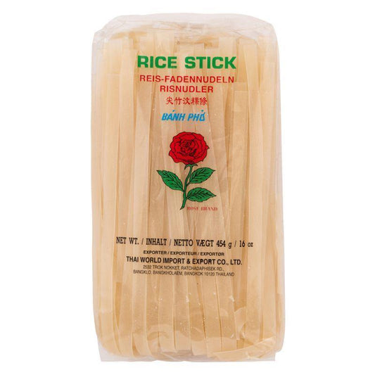 (Case) Rose Brand Rice Stick 玫瑰牌 尖竹汶粿條 (10mm) 454g*30