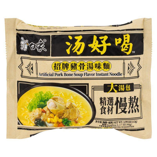 (Case) Baixiang Instant Noodles (Pork Bone Soup Flavour) 白象 湯好喝招牌豬骨湯麵 107.5g*5*6
