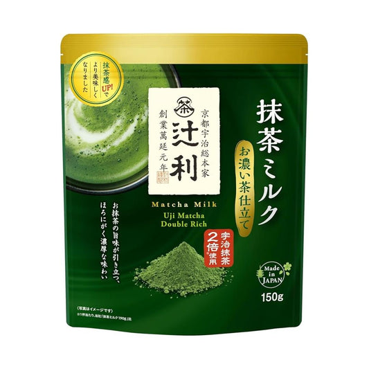 (Case) Tsujiri Matcha Milk Uji Matcha Double Rich 150g*12