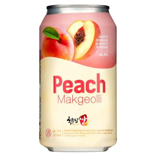 (Case) Kooksoondang Peach Rice Makgeolli (Can) (ABV 3%) 350ml*24