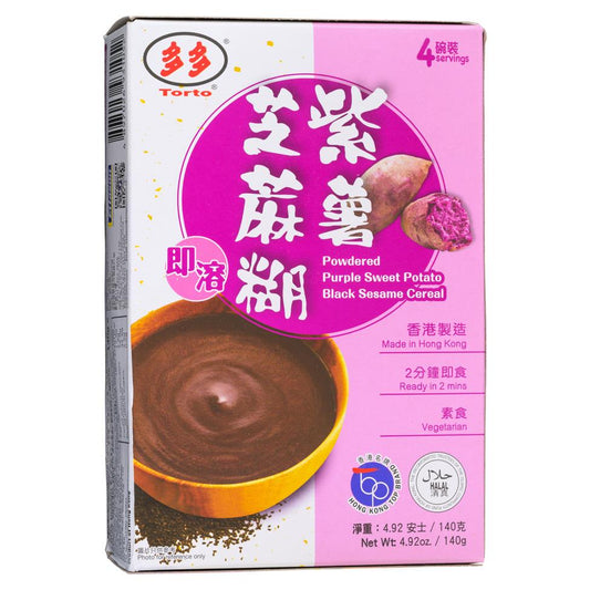 (Case) Torto Powdered Purple Sweet Potato Black Sesame Dessert 140g*20