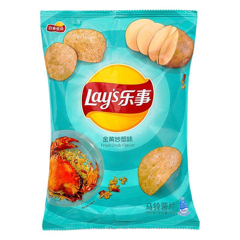Lay's Potato Chip (Fried Crab Flavour) 樂事 馬鈴薯片 (黄金炒蟹味) 22 x 70g