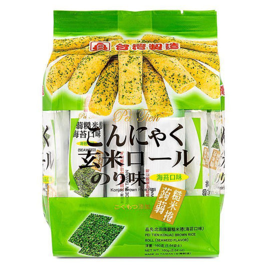 (Case) Pei Tien Konjac Brown Rice Roll (Seaweed Flavour) 北田 蒟蒻糙米捲 (海苔口味) 160g*12