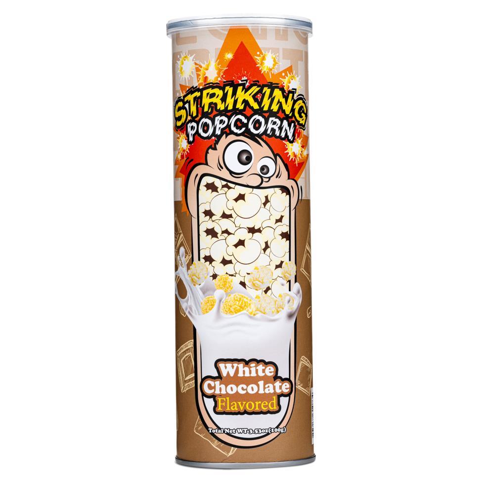 (Case) Striking Popcorn with Popping Candy (White Chocolate Flavour) 索勁 爆炸白朱古力味爆谷 100g*12