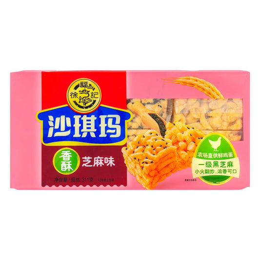 (Case) Hsu Fu Chi Sesame Sachima (Flour Cake) 徐福記 沙琪瑪 (香酥芝麻味) 311g*20