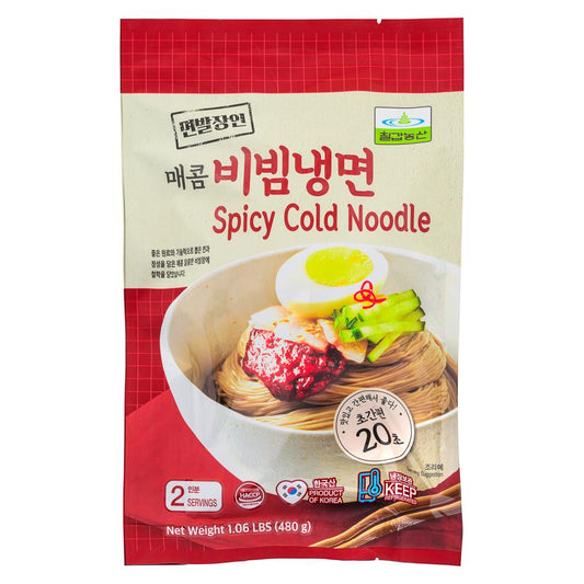 ❄️ Chilkab Korean Spicy Cold Noodle with Sauce 면발장인 매콤 비빔냉면 10 x 480g
