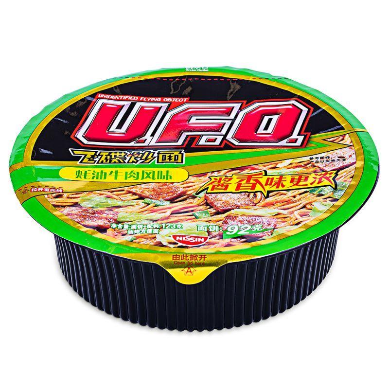 (Case) Nissin UFO Instant Yakisoba - Pan Fried Noodles (Oyster Beef Flavour) 日清 飛碟炒麵 (蠔油牛肉風味) 123g*12