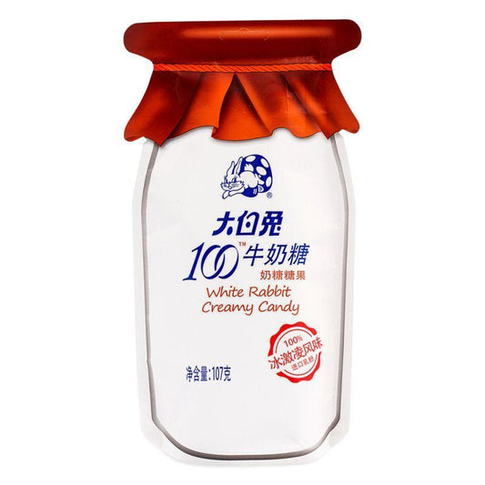(Case) White Rabbit 100 Creamy Candy (Ice Cream Flavour) 大白兔 100牛奶糖 (冰激凌風味) 107g*24