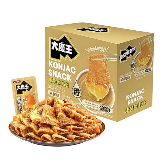 Yanjin Puzi Mowon Konjac Snack (Sesame Sauce Flavour) 鹽津鋪子 大魔王魔芋素毛肚 (麻醬味) 18 x (20 x 18g)