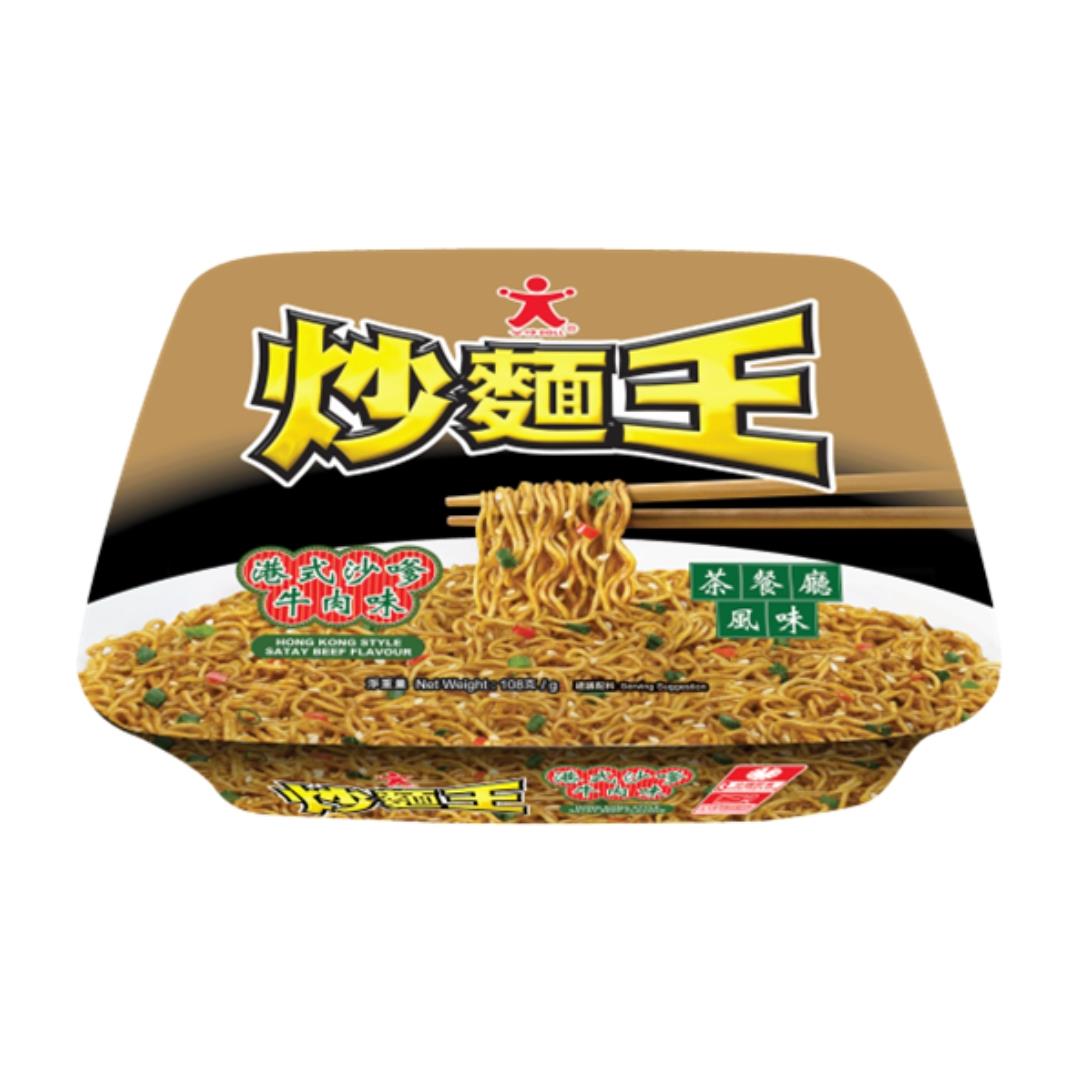 (Case) Doll Fried Noodle (HK Style Satay Beef Flavour) 公仔炒麵王 (港式沙嗲牛肉味) 108g*12