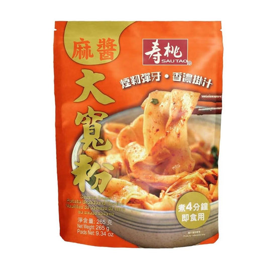 (Case)  Sau Tao Sesame Sauce Potato Broad Noodles 壽桃 麻醬大寬粉260g*12