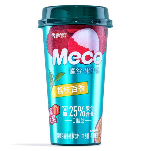(Case) Xiang Piao Piao Meco Lychee & Passion Fruit Juice 香飄飄 蜜谷果汁茶 (荔枝百香) 400ml*15
