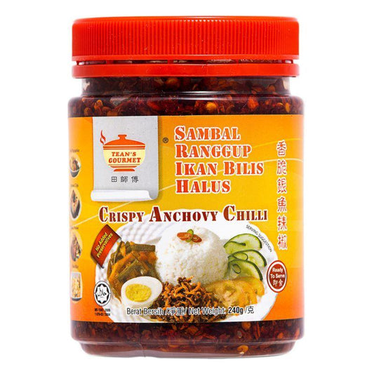 Tean's Gourmet Crispy Anchovy Chilli 田師傅 香脆銀魚辣椒 24 x 240g