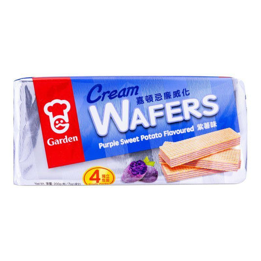 (Case) Garden Cream Wafers (Purple Sweet Potato Flavour) 嘉頓 忌廉威化 (紫薯味) 200g (4*50g)*12