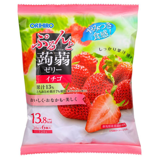 (Case) Orihiro Konjac Jelly (Strawberry) 120g*24
