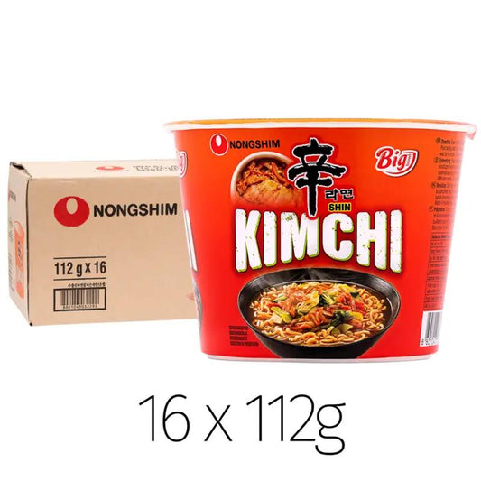 (Case) Nongshim Big Bowl Shin Kimchi Noodle (L) 農心 泡菜辛拉麵碗麵 (大) 112g*16