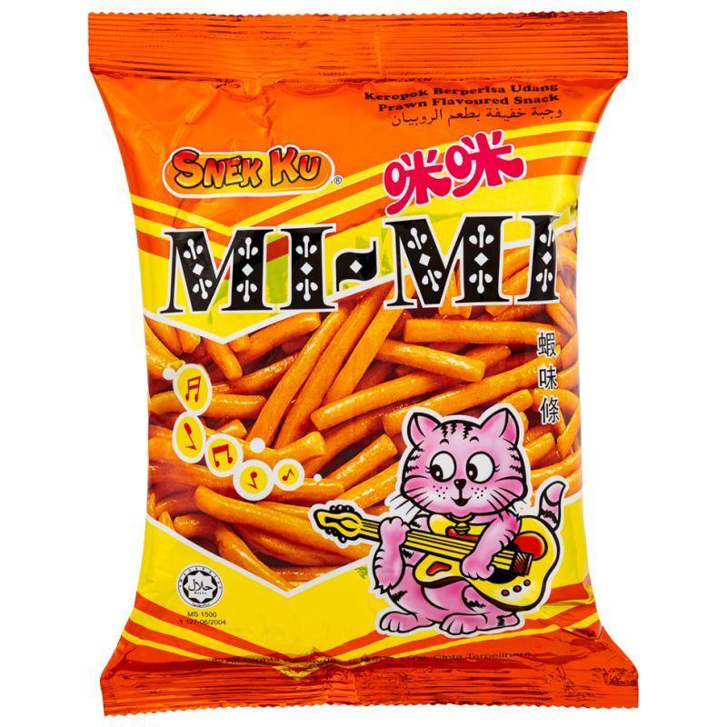 (Case) Snek Ku Mi-Mi Prawn Flavoured Snack 咪咪 蝦味條 80g*60
