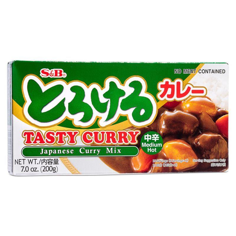 (Case) S&B Tasty Curry Japanese Curry Mix (Medium Hot) とろける カレー (中辛) 200g *60