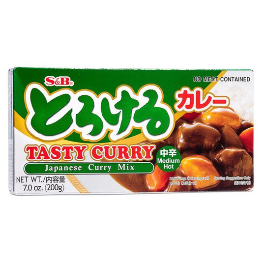 (Case) S&B Tasty Curry Japanese Curry Mix (Medium Hot) とろける カレー (中辛) 200g *60